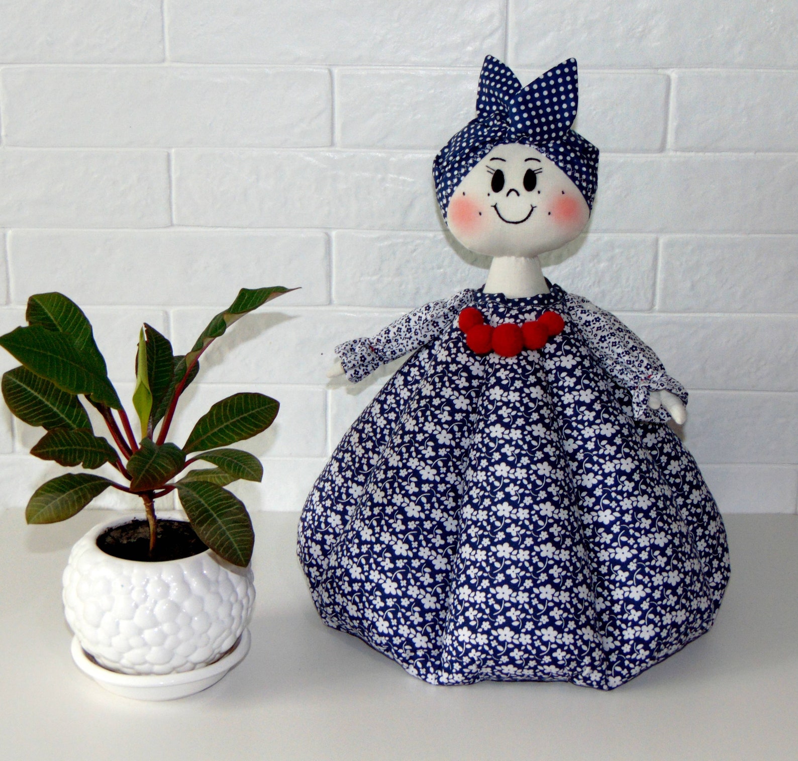 BLUE & RED Tea Cozy DOLL Cute Stuffed Doll Warmer for Kettle - Etsy