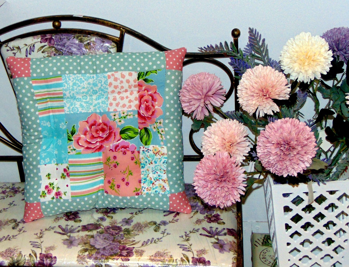 Easy quilt chair pad diy for beginners scrappy patchwork Etsy