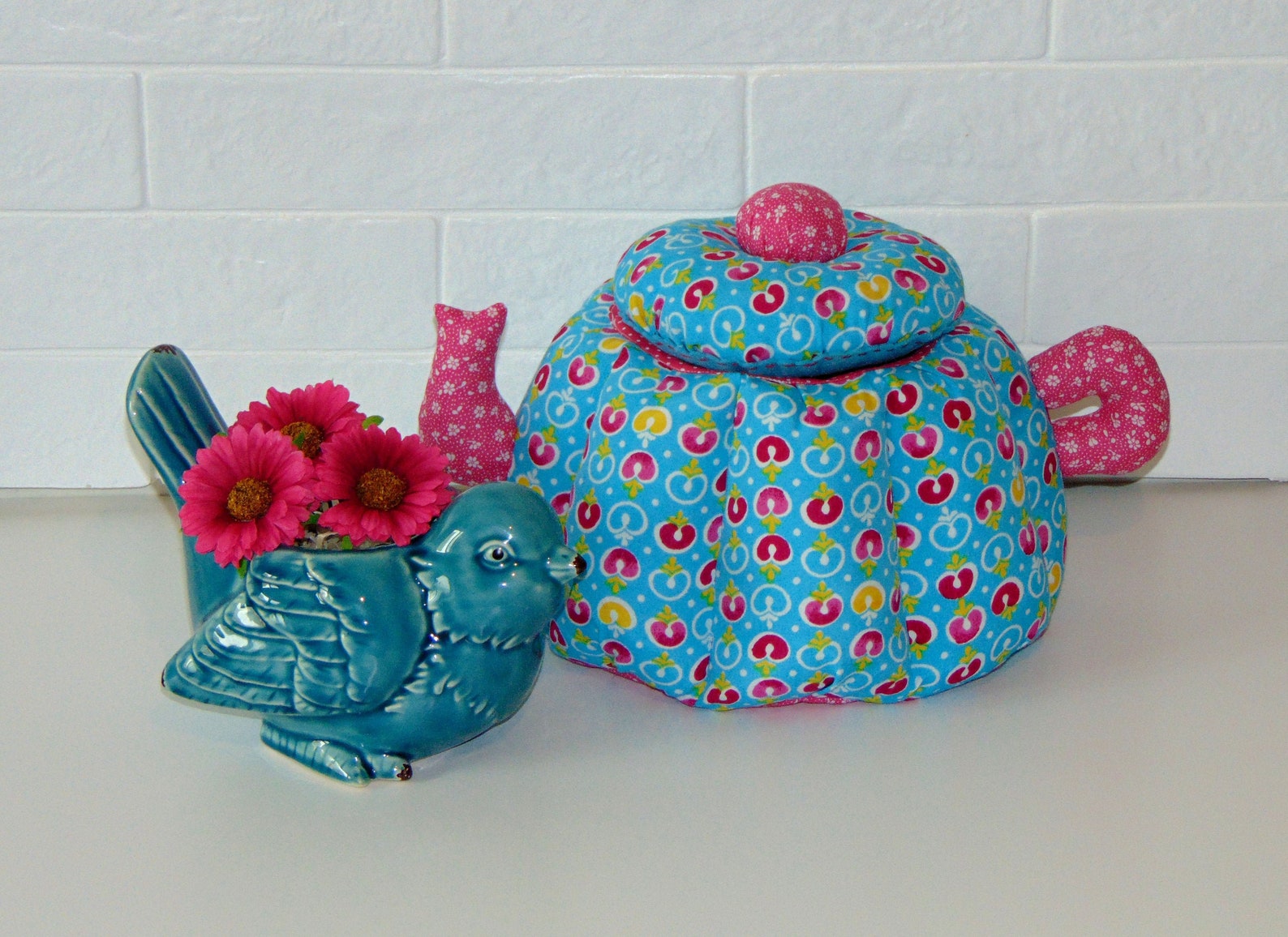 Tea Bag Storage Quilted Tea Pot Decorative Tea Caddy Tea Etsy