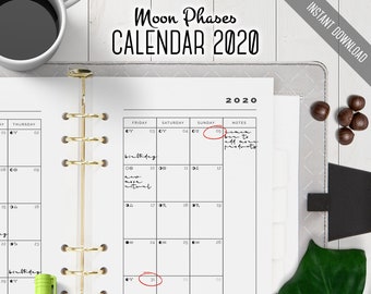 Full Moon Calendar Etsy