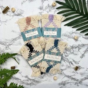 Macrame Coaster | Diamond Pattern Coaster | Rectangle Macrame Coaster