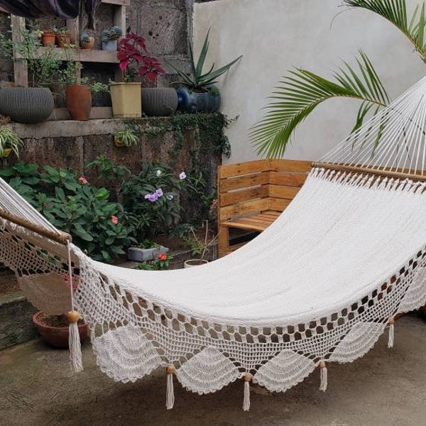 Beige Hammock with wood