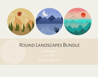 Download Nature Circle Art Etsy