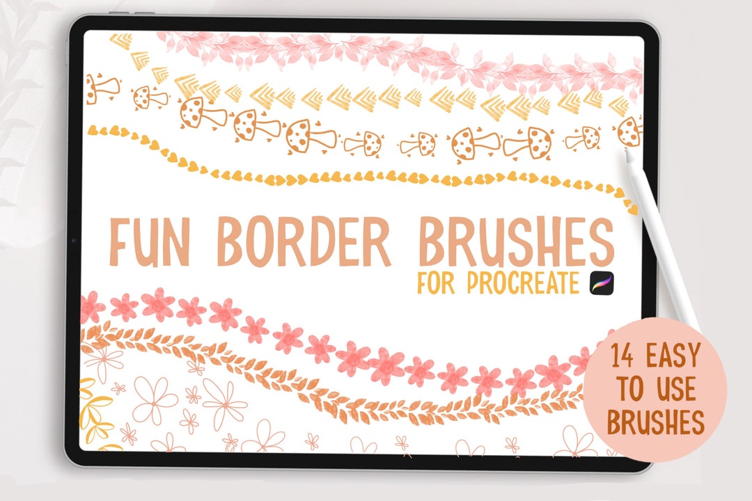 Procreate Brushes, Procreate Border Brush Set, Procreate Brush Set ...
