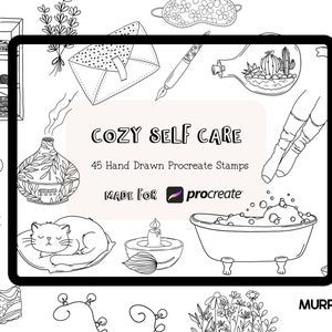 Cozy Fall Procreate Stamps, Procreate Brushes, Procreate Doodle Stamps, Autumn Procreate Brush Stamp, Coffee Procreate, Cute Procreate Stamp
