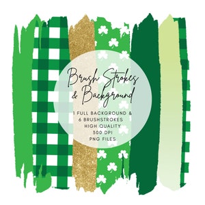 St Patrick’s Day Png, St Patricks Background, St Patricks Day Clipart, Fond de sublimation, Coups de pinceau verts, Fond à carreaux verts,