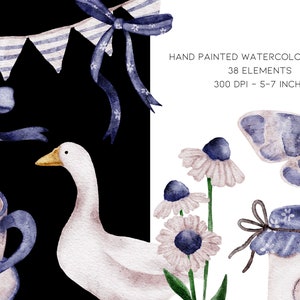 Cottage Core Clipart, Watercolor Goose Clipart, Farm Clipart, Kitchen ...