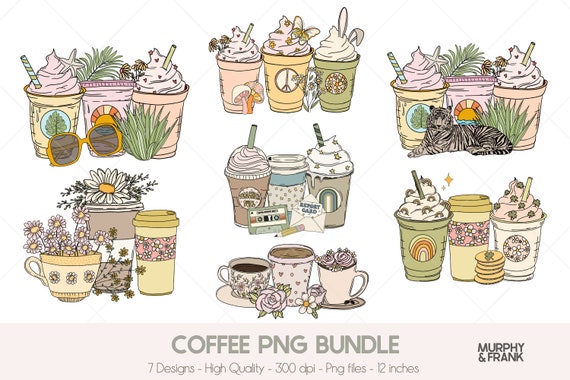 Iced Coffee Png Bundle, Coffee Sublimation Bundle, Teacher Coffee Png, Summer Coffee Png, Spring Coffee Png, Iced Latte Png, Tea Cup Png
