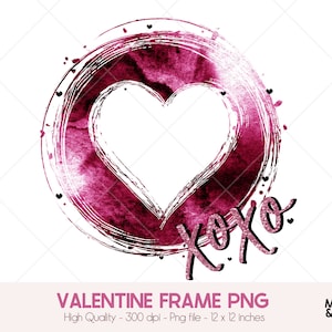 Valentine Photo Frame Png, Valentines Day Png, Valentines Sublimation Png, Photo Tumbler Png, Sublimation Designs Valentines Circle Frame