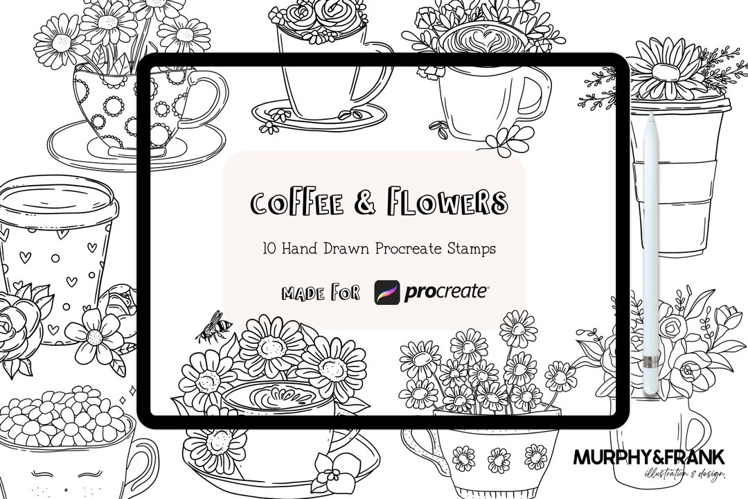 Flower Procreate Stamps, Spring Procreate Stamps, Floral Procreate ...