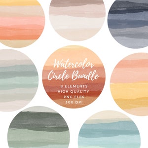 Watercolor Circle Clipart, Circle Background, Round Background Png, Boho Backgound, Watercolor Sublimation Background Png, Sunset Circle Png