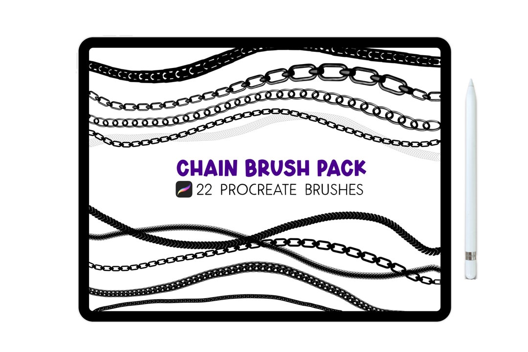Procreate Brushes, Chain Procreate Brush, Procreate Chain Brush, Chain
