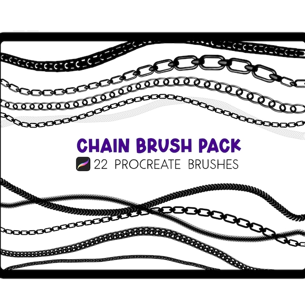 Procreate Brushes, Chain Procreate Brush, Procreate Chain Brush, Chain Brushes for Procreate, Chain Brushset, Procreate Jewelry Brushes