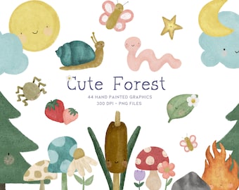 Imágenes prediseñadas kawaii lindas, imágenes prediseñadas de hongos, imágenes prediseñadas de bosque para niños, imágenes prediseñadas de camping, imágenes prediseñadas de estilo cottagecore, gráficos kawaii, imágenes prediseñadas de senderismo, imágenes prediseñadas de naturaleza PNG