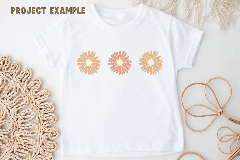 Pastel Retro Daisy Clipart, Boho Clipart Flowers, Flower Doodles, Groovy One Baby Shower Clipart, Kids Flower Clipart,Spring Floral Clipart image 7