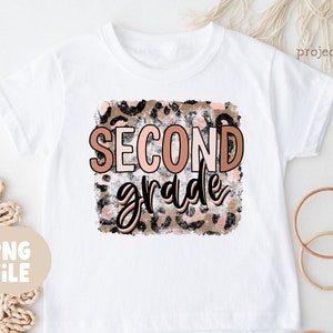 Second Grade Png, 2nd Grade Sublimation Design, Second Grade Teacher Png, Back to School Png, First Day of School Png, Boho Grade Level Png