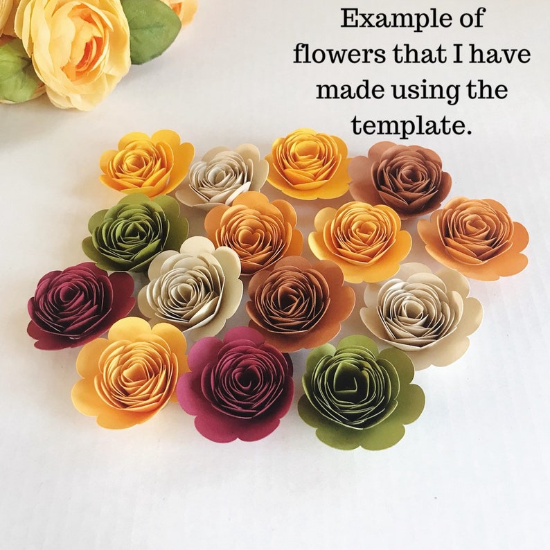 Download Clip Art Art Collectibles 3d Flower Template Cut File For Cricut Flower Svg Paper Flower Templates Rolled Paper Flower Cut File Paper Roses Svg