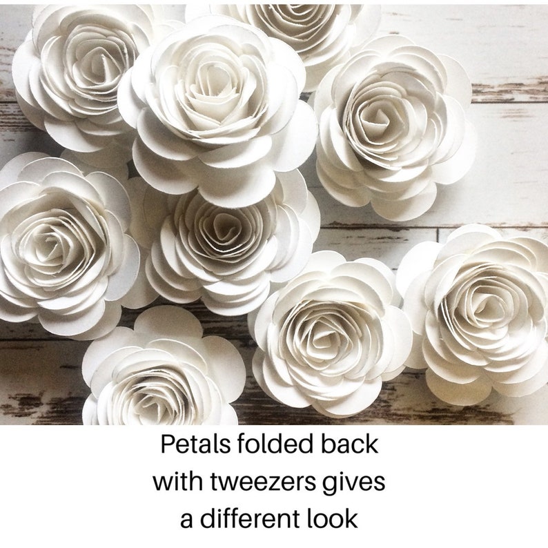 Download Clip Art Art Collectibles 3d Flower Template Cut File For Cricut Flower Svg Paper Flower Templates Rolled Paper Flower Cut File Paper Roses Svg