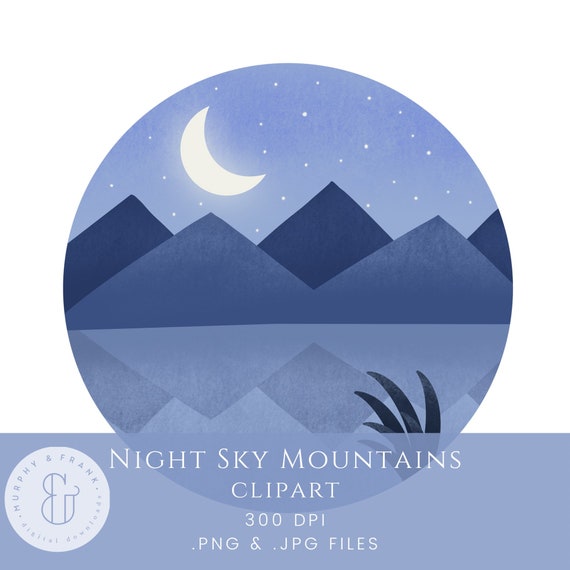 Moon Clipart Mountains Png Camping Clip Art Night Sky Etsy Moon Clipart Mountains Png Camping Clip Art Night Sky Etsy