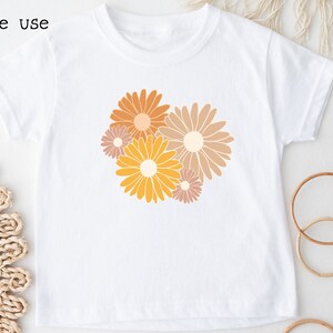 22 Pastel Retro Daisy Clipart Elements - Flower Clipart Bundle