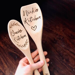 Personalized Wooden Spoon, Personalized Christmas Gift Ideas, Gifts for Mom, Mixing Spoon, Mom Gift Ideas, Moms Kitchen Gifts