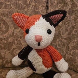 Crocheted Calico Cat Stuffie