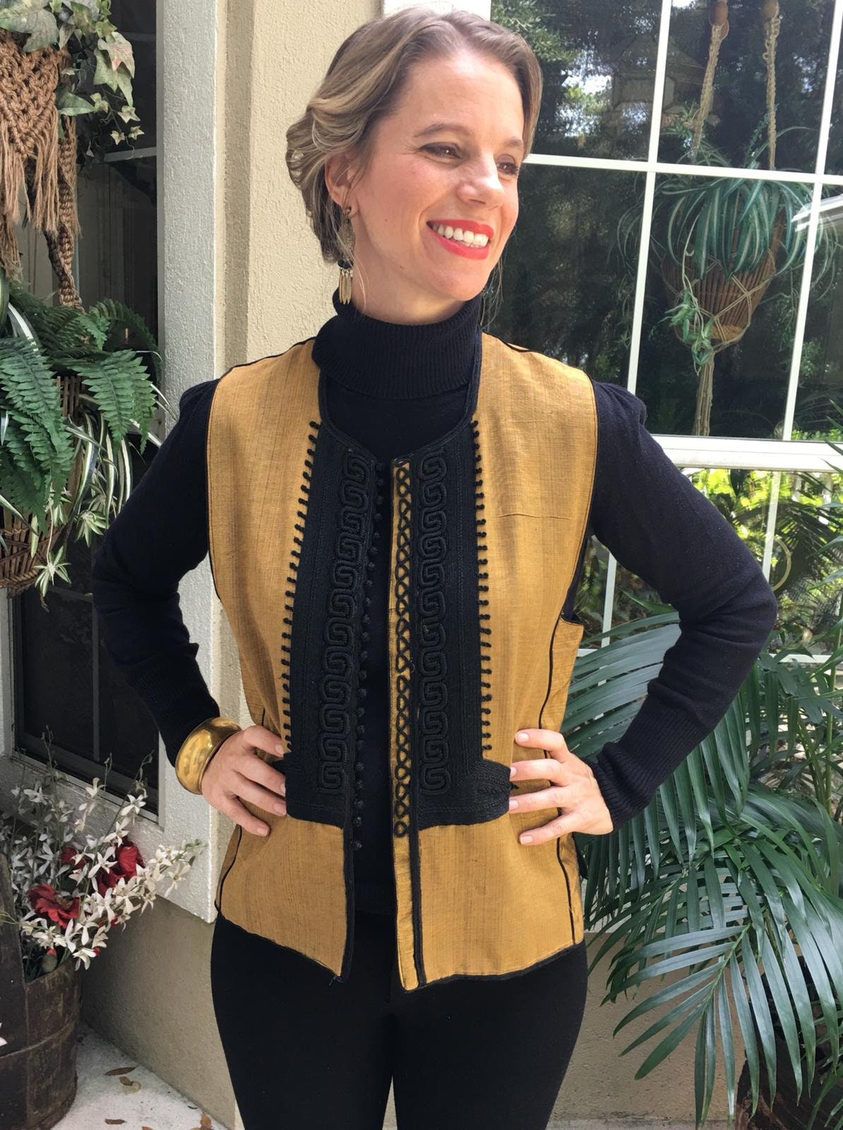 Egyptian Mustard Yellow Vest Etsy