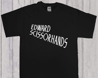 Edward Scissor Hands Title Card Goth Halloween T-Shirt