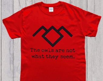 The Owls Are Not What They Seem Black Lodge T-Shirt