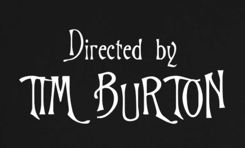 Directed By Tim Burton Goth Film Halloween T-Shirt image 2