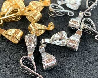 Leaf Bails Set Of 10 For Jewellery Making Bracelets /& Necklaces