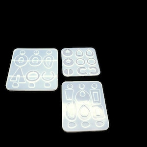 Jewelry Making Must-Have, Set of 3 Silicone Earring Molds for DIY Crafts