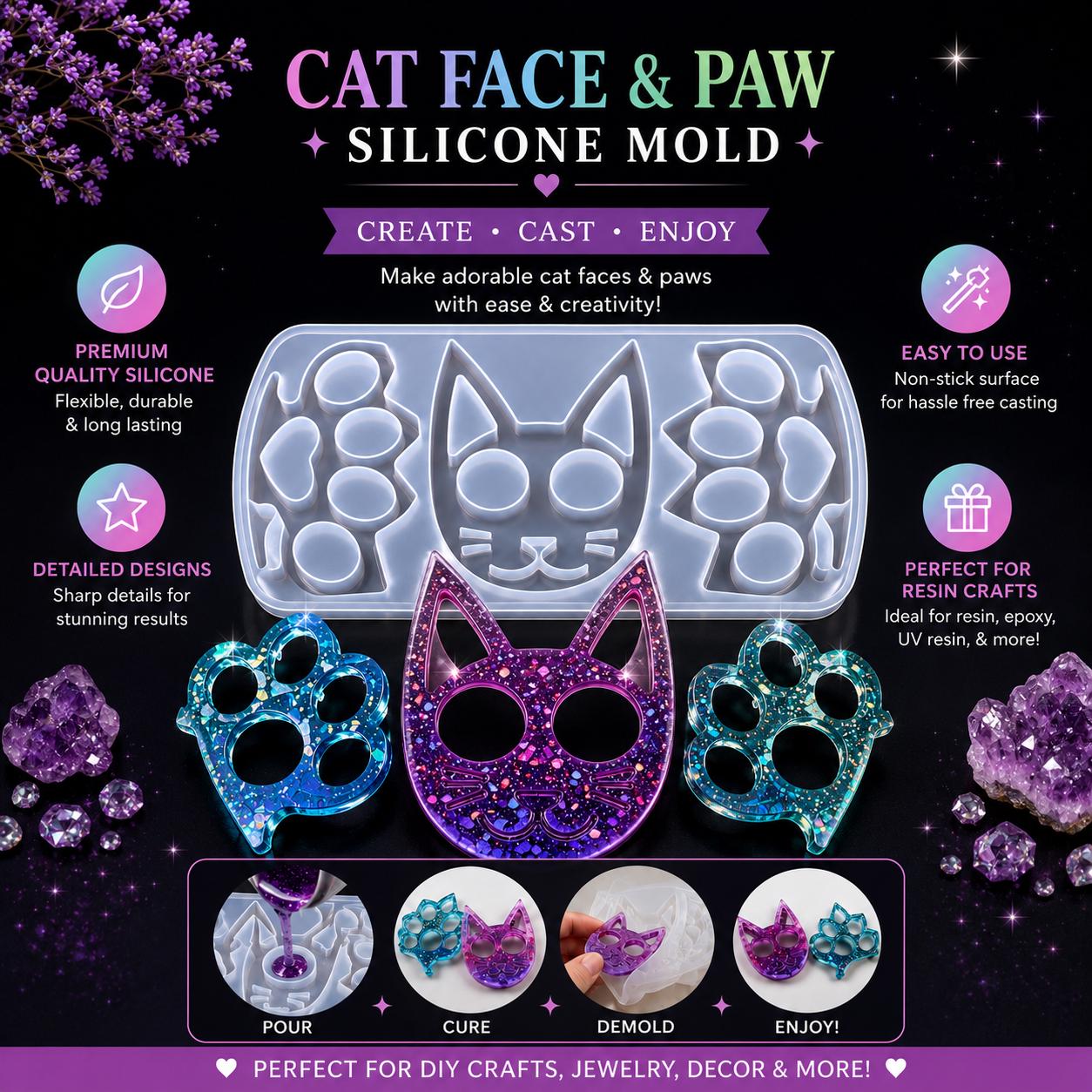 Cat Knuckles Silicone Mold: Keychain & Paw Resin Casting - Etsy