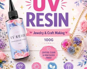 100g Clear UV Resin: Hard Acrylic for Jewelry Making