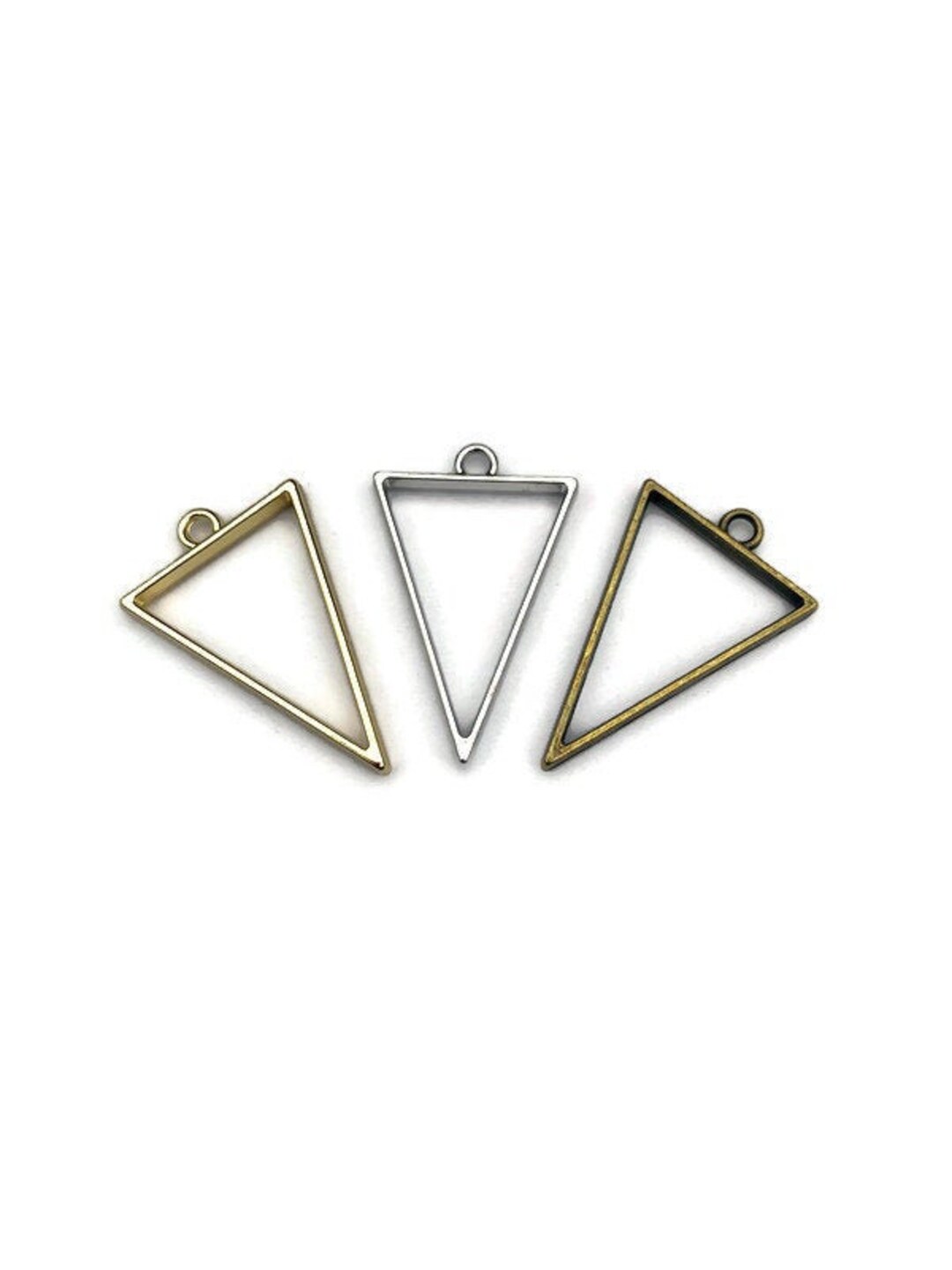 5+pc TRIANGLE, Open Back Bezel, 3 Colors, Open Bezel Setting, Bezel ...