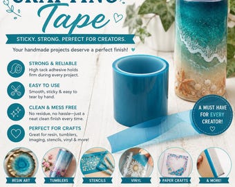 UV Resin Tape: Anti-Leak Adhesive for Open Back Bezels, Crafting Tape