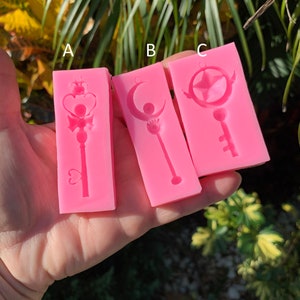 Molde de silicona para varita mágica: resina de grado alimenticio para decoración de pasteles.