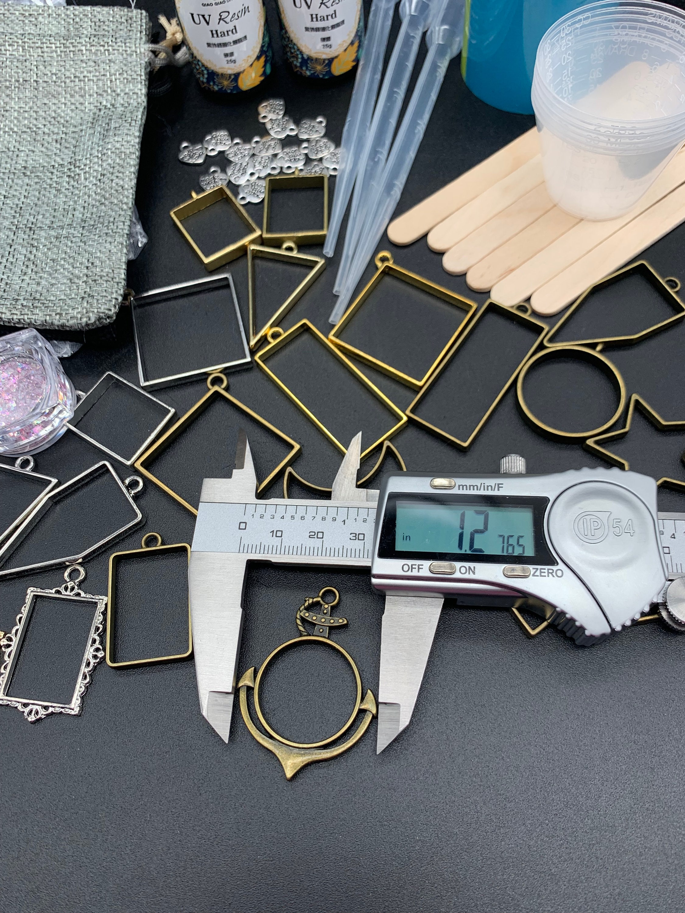Funshowcase Aluminum Wire DIY Open Bezels Effects UV Resin Epoxy Casting Jewelry Making Kit Flat Round 3mm 1mm, 4481-4483 Set