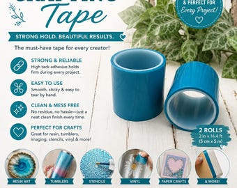 Resin Crafting Tape: Anti-Leak Adhesive for Open Bezels (2 Rolls, 5 Meter)