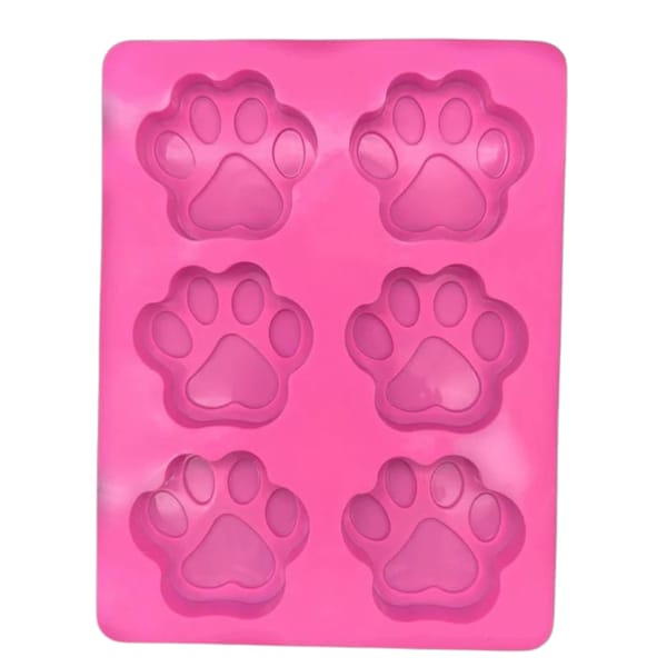 Adorable Dog Paw Prints Silicone Mold, Create Unique Key Chains or Tasty Dog Treats, Food Grade Quality