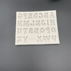 Moldes de silicona de grado alimenticio con letras del alfabeto, moldes para fondant, decoración de tartas DIY, fabricación de joyas con resina UV y resina epoxi, molde para jabón