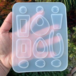 Earring Resin Mold, Resin Jewelry Mold, Silicone Mold, Silicone Resin Mold, Mold for Jewelry, Mold for UV Resin, Pressed Flower mold