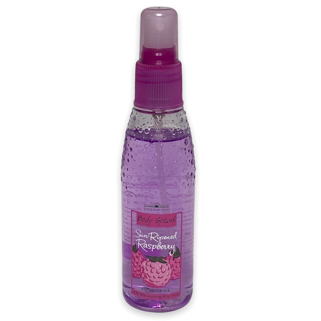 Vintage Bath Body Works Sun Ripened Raspberry Body Splash 4 Oz