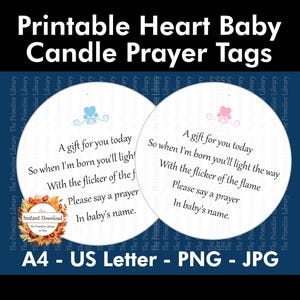 Burn This Candle Night, label babykaarsje, afdrukbare babyshower kaars gunstlabel, licht de weg, kaars babygebed
