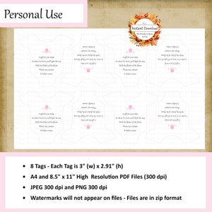 Printable Baby Shower Candle Favor Tag, Baby Candle Poem Tag, Burn This ...