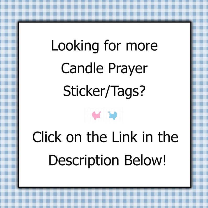 Printable Baby Shower Candle Favor Tag Baby Candle Poem Tag Etsy