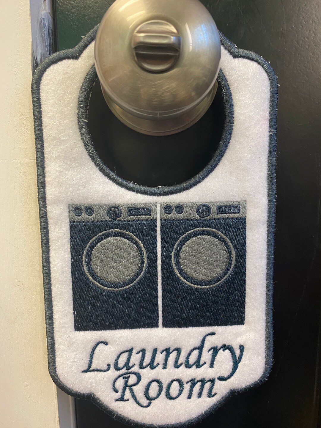 Laundry Room Embroidered Door Hanger - Etsy