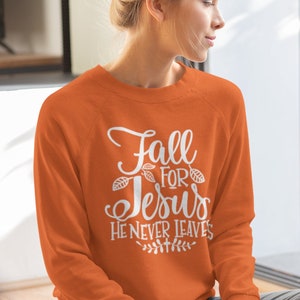 Fall Jesus Sweatshirt, Crewneck Sweatshirt, Fall lover, Long Sleeved shirt, Autumn Tee, Christian Sweater, Catholic Gifts, Religious Shirt
