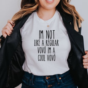 Portuguese Vovo T-Shirt, Portuguese Fashion, Portugal Gifts, Short-Sleeve Womens Jersey Tee, Funny Shirt Grandmother