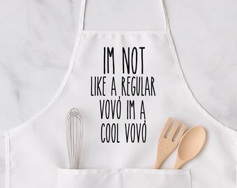 Portuguese Vovo Apron, Cool Grandma Apron, Grandmother gifts, Cooking gifts, Portugal Gifts, Nana Apron, Coolest Grandma, Mimi apron, Foodie